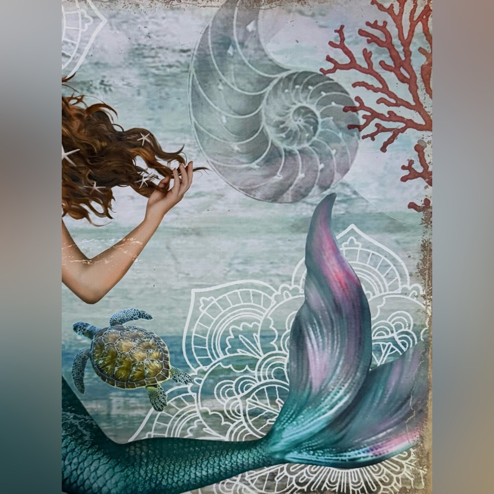 Swimming Mermaid Photo Canvas Wall Art - Picture 3 of 7